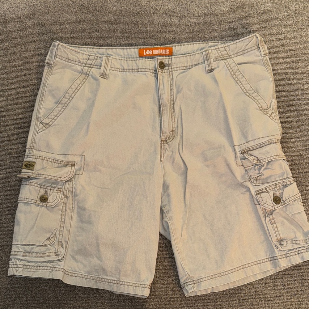 Lee Men's Cargo Shorts - Light Gray